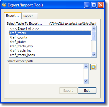 Eport Table List